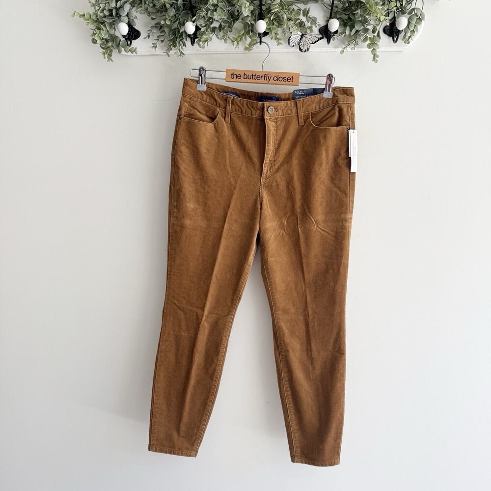 New Talbot’s Brown Courdory High Waist Pants 12P #VW